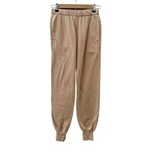 Divided by H&M Beige Fleece Lined Joggers Sweatpants Elastic Waist Women XS